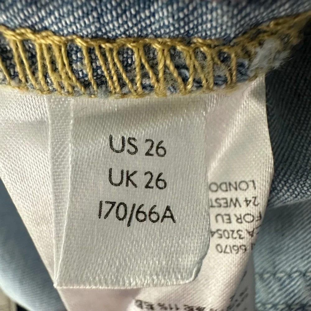 Free‎ People Just Float On Flare Jeans Light Wash Blue High Rise Bell Bottom 26R